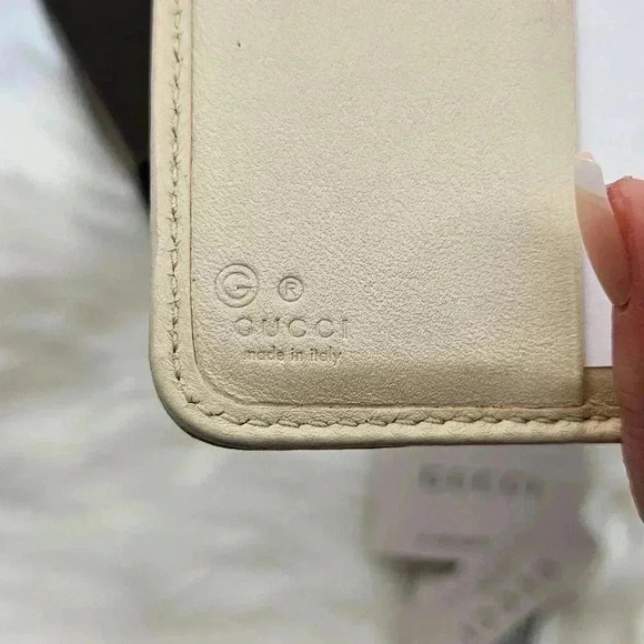 Microguccissima Pattern  Leather Compact Wallet - Picture 2 of 16